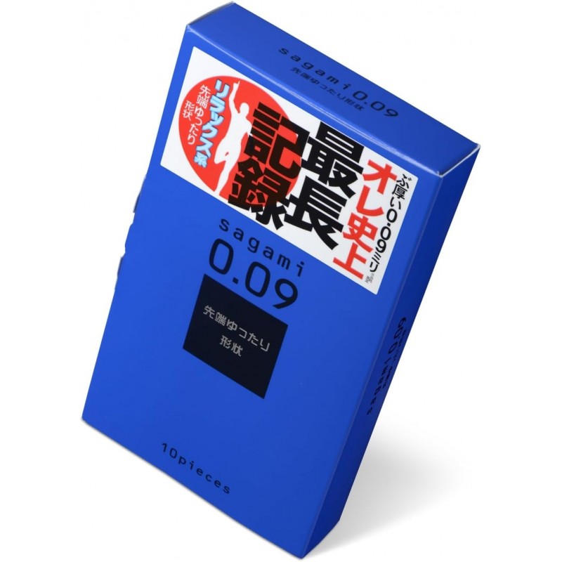 Condones de látex SAGAMI 0.09mm Natural, 10 unidades