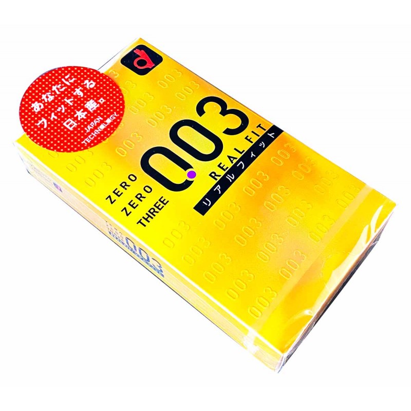 Condones de látex OKAMOTO 003 Real Fit, 10 unidades