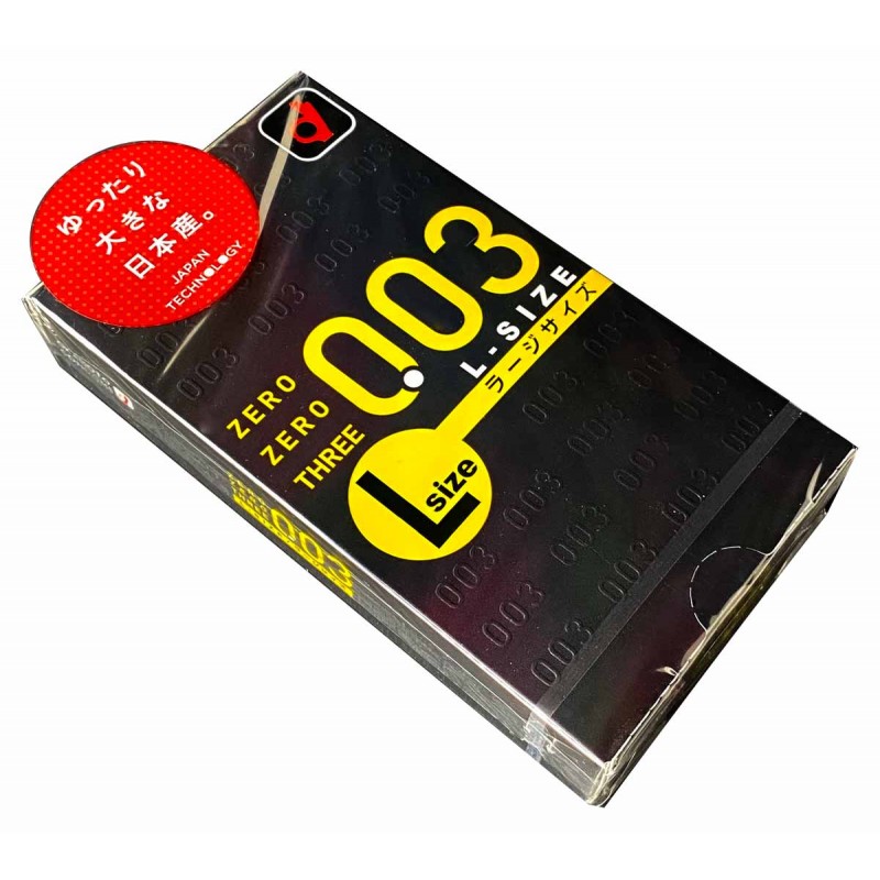 Latex-Kondome OKAMOTO 003, große Größe, 10 Stück