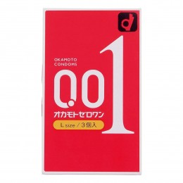 Prezerwatywy poliuretanowe OKAMOTO Zero One 0.01 Large size 3 Szt