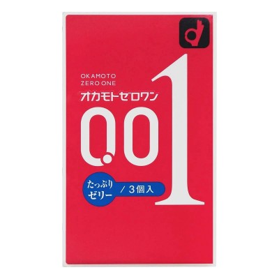 Πολυουρεθάνη προφυλακτικά OKAMOTO Zero One 0.01 Rich Jelly 3 τμχ
