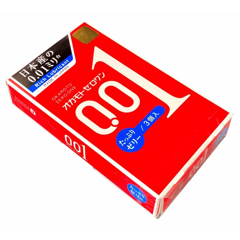 ポリウレタン製コンドーム OKAMOTO Zero One 0.01 Rich Jelly 3個入り
