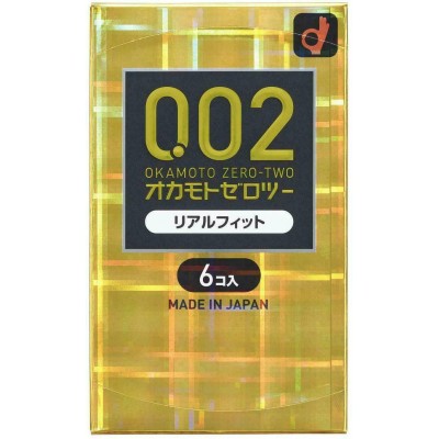 Prezervatīvi OKAMOTO 0.02 Real fit 6 gab