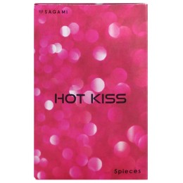 Latex condoms SAGAMI HOT KISS (Warm Moisture Jelly) 5 pcs