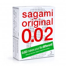 Polyurethan-Kondome SAGAMI Original 0.02, 3 Stück