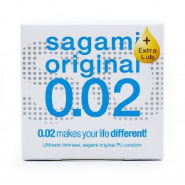 Polyurethane Condoms SAGAMI Original 0.02 ExtraLub 1 pcs Polyurethane Condoms SAGAMI Original 0.02 ExtraLub 1 pcs
