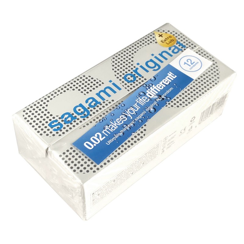 Polyurethan-Kondome SAGAMI Original 0.02 ExtraLub – 12 Stück