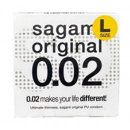 Prezervative din poliuretan SAGAMI Original 0.02 L-Size (mărime mare) 1 buc. Prezervative din poliuretan SAGAMI Original 0.02 L-Size (mărime mare) 1 buc.