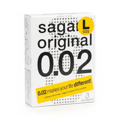 Polyurethane Condoms SAGAMI Original 0.02 L-Size (Large) 3 pcs ⭐️ SAGAMI Original ⭐️ japancondoms.com Polyurethane Condoms SAGAMI Original 0.02 L-Size (Large) 3 pcs ⭐️ SAGAMI Original ⭐️ japancondoms.com