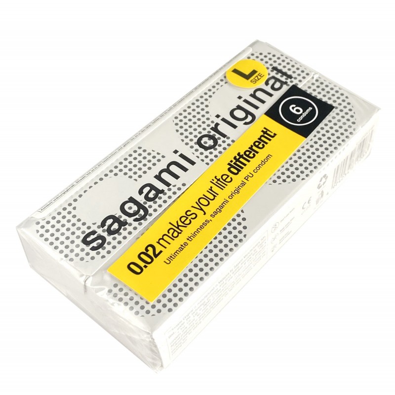 Polyurethan-Kondome SAGAMI Original 0.02 L-Size (groß) 6 Stück