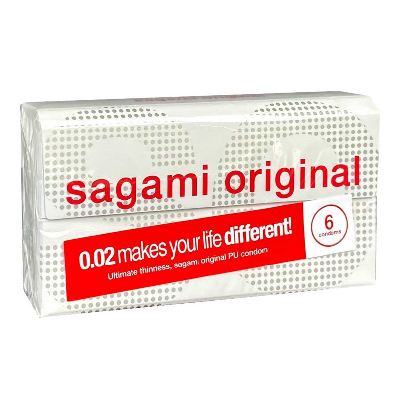 Polyurethan-Kondome SAGAMI Original 0.02, 6 Stück
