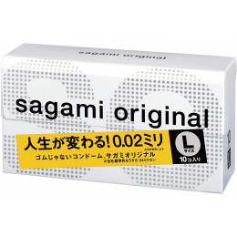 Polyurethane condoms SAGAMI Original 0.02 Large size (10 pcs)