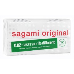 SAGAMI Original 0.02 Polyurethane Condoms (12 pcs)